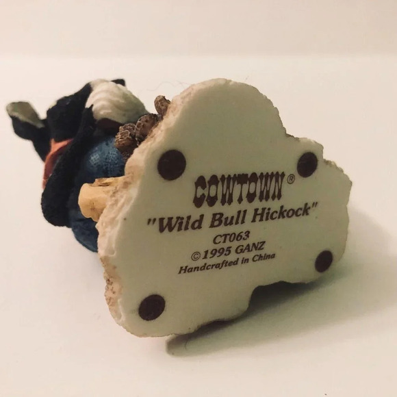 Vintage 1995 Ganz Cowtown Wild Bull Hickock Figurine 3.5 Inch Tall - Picture 9 of 10